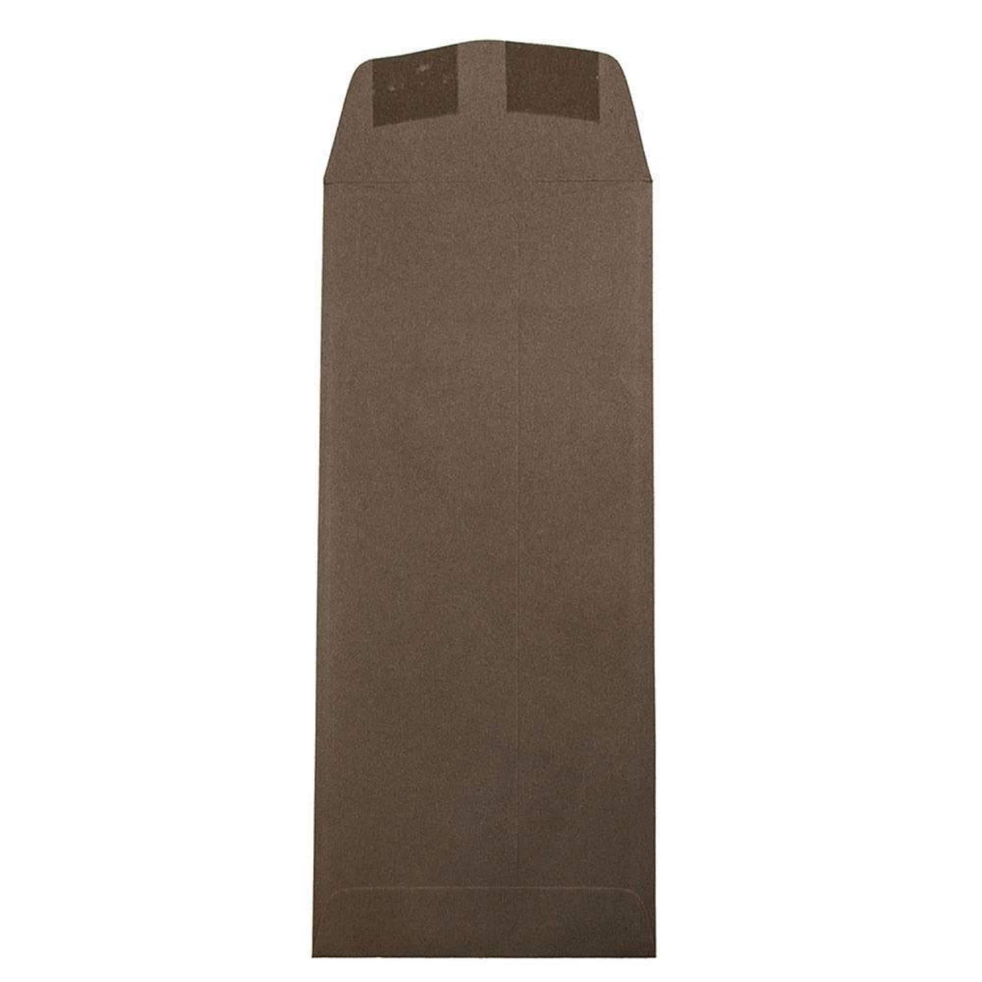 JAM Paper 4.5" x 10.375" Chocolate Brown Policy Business Envelopes, 50ct.